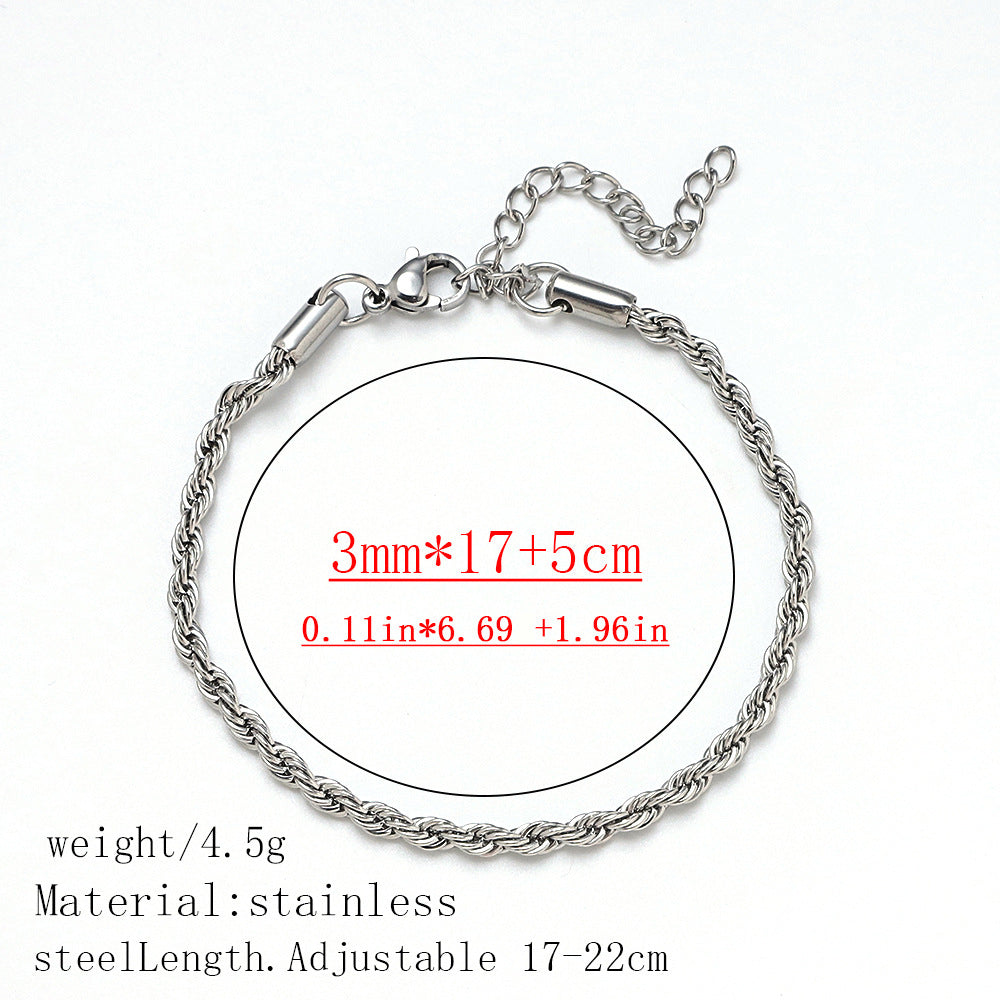 Wholesale Cross-Border Hot-Selling Stainless Steel Gold Bracelet for Women,  Plated with 18K Real Gold,  Fashionable and Versatile Bracelet,  Wholesale Titanium Steel Bracelet