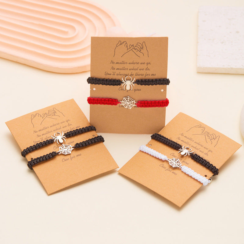 Wholesale  web Woven Bracelet Fashion Accessory for Couples Boutique Resale