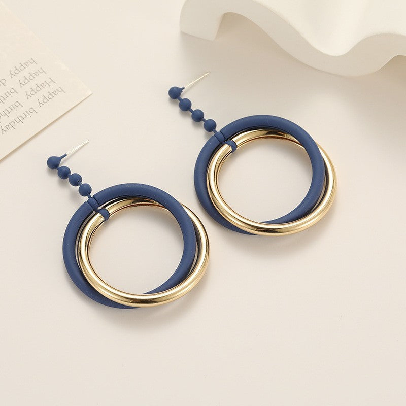 Wholesale s925 silver needle long square tassel earrings