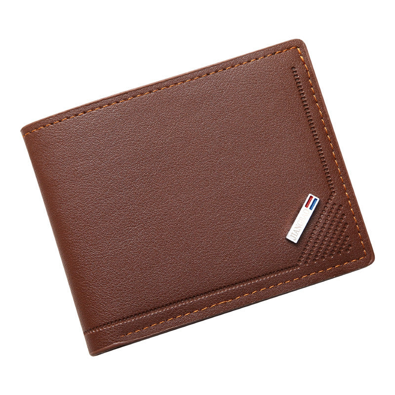 Wholesale Men's Short Multi-Card Large Capacity  Soft Wallet