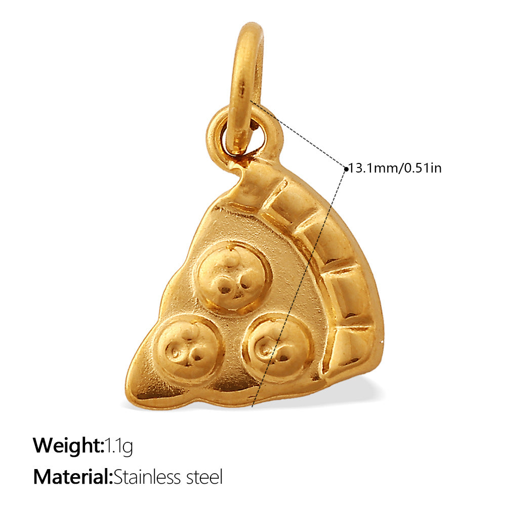 Wholesale  Food Series Ice Cream Donut Cake Titanium Steel Pendant DIY Necklace Bracelet Jewelry Accessories Cute