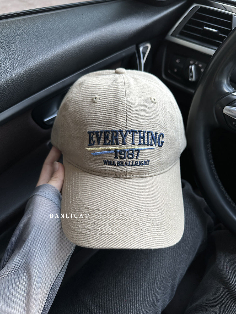 Wholesale Vintage Washed Cotton Embroidered Letters Baseball Hat