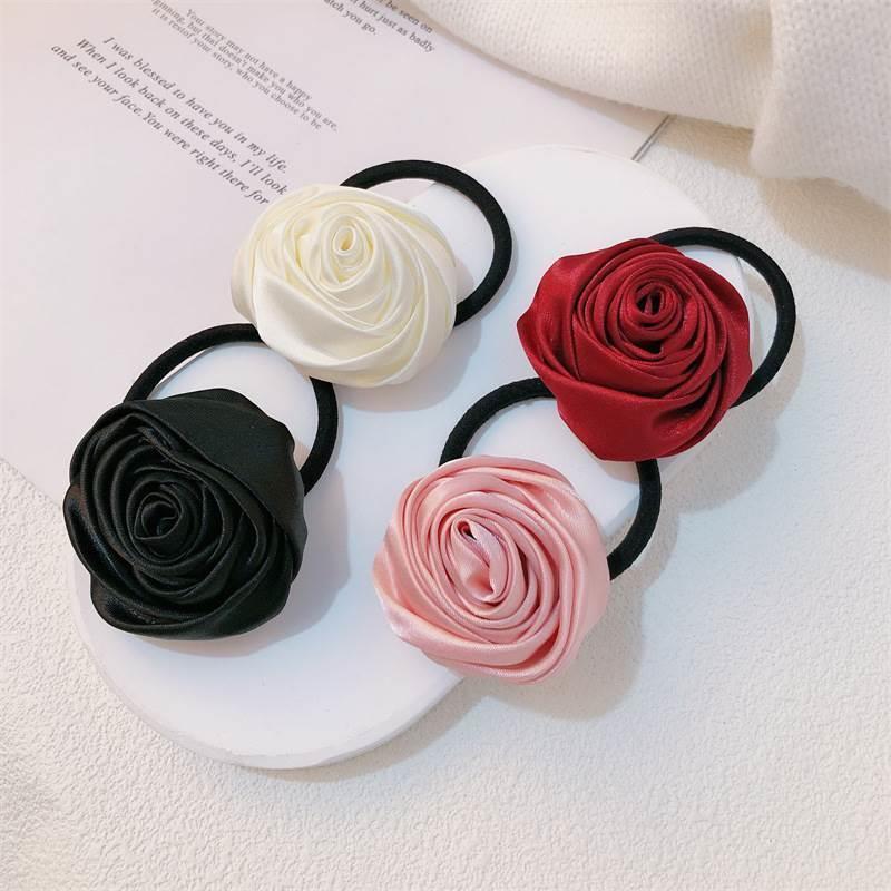 Wholesale Rose Satin Hair Tie