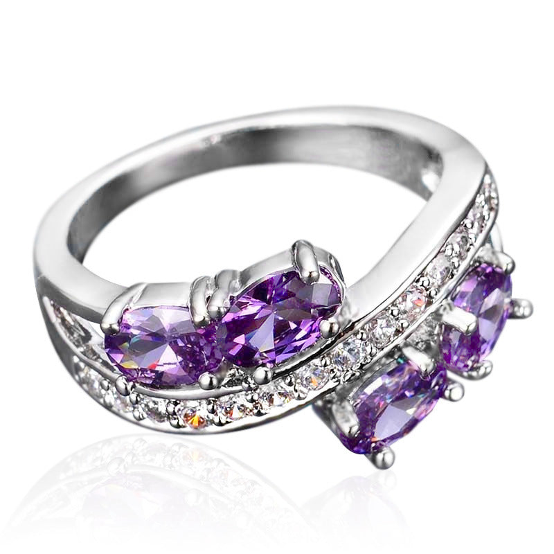 Wholesale  Romantic Purple Zircon Ring