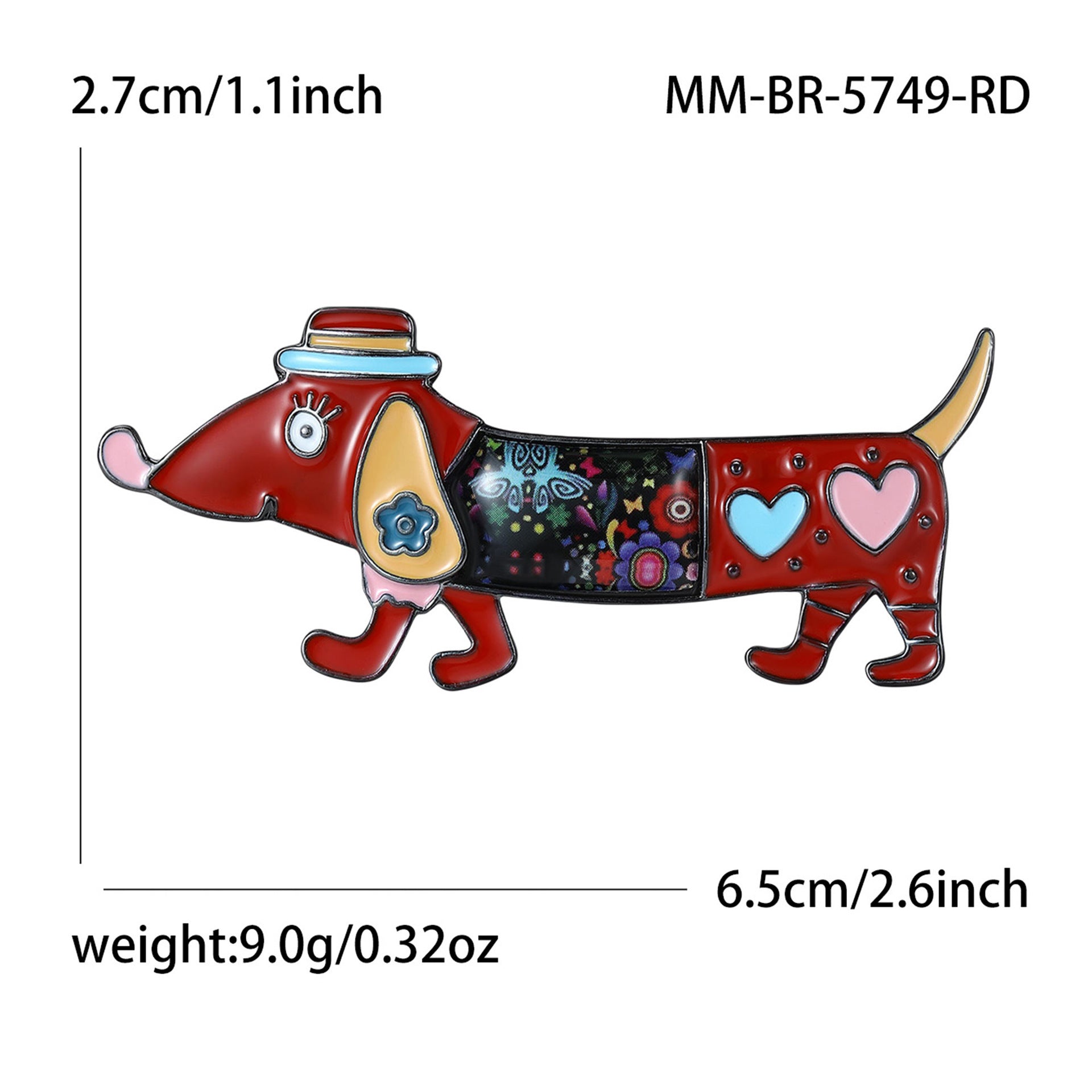 Wholesale Stylish Dachshund Enamel Brooch Pin Alloy Fashion Accessory For Men Women Clothing Bag