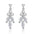 Wholesale leaf zircon light luxury earrings