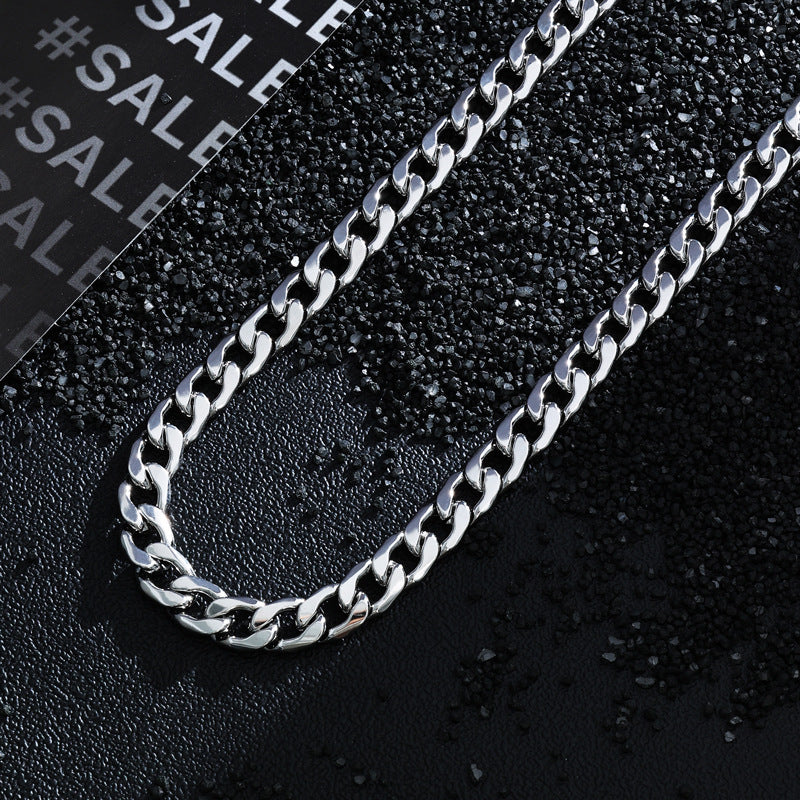 Wholesale Titanium Steel Cuban Necklace Men's Necklace Clavicle Chain ACC-NE-Meihun008