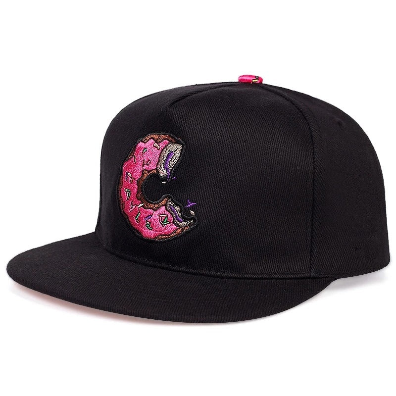 Wholesale Embroidered Flat Brim Donut Cotton Hat Baseball Cap ACC-HT-QiNiao002
