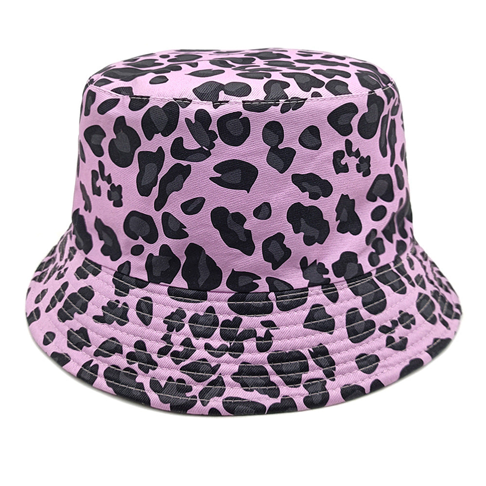 Wholesale Leopard print double-sided bucket hat