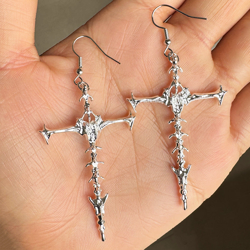 Wholesale  Skull Skeleton Cross Pendant Necklace