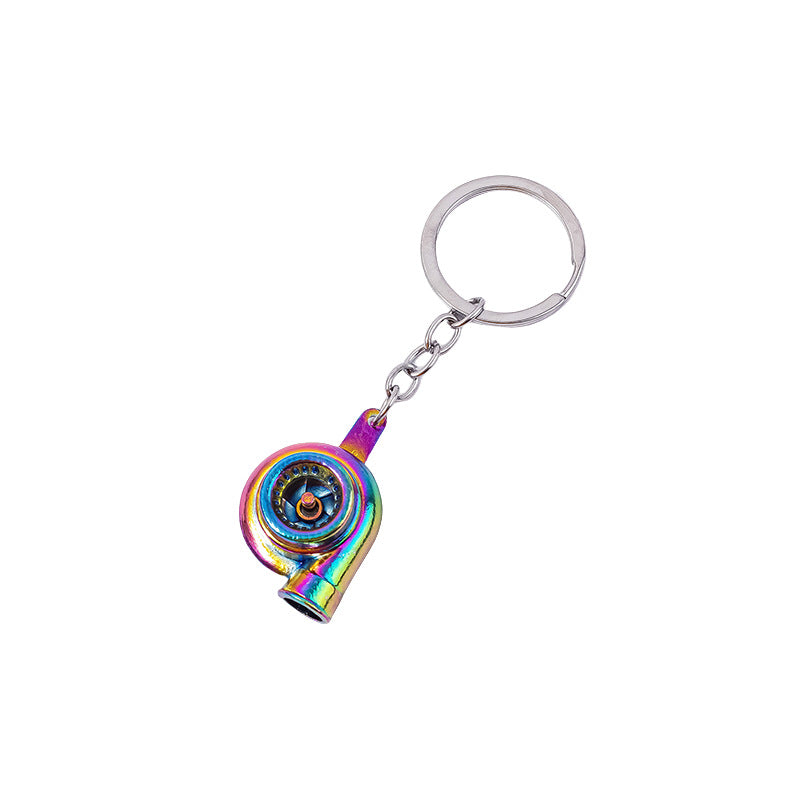 Wholesale Creative metal rotating turbocharger keychain