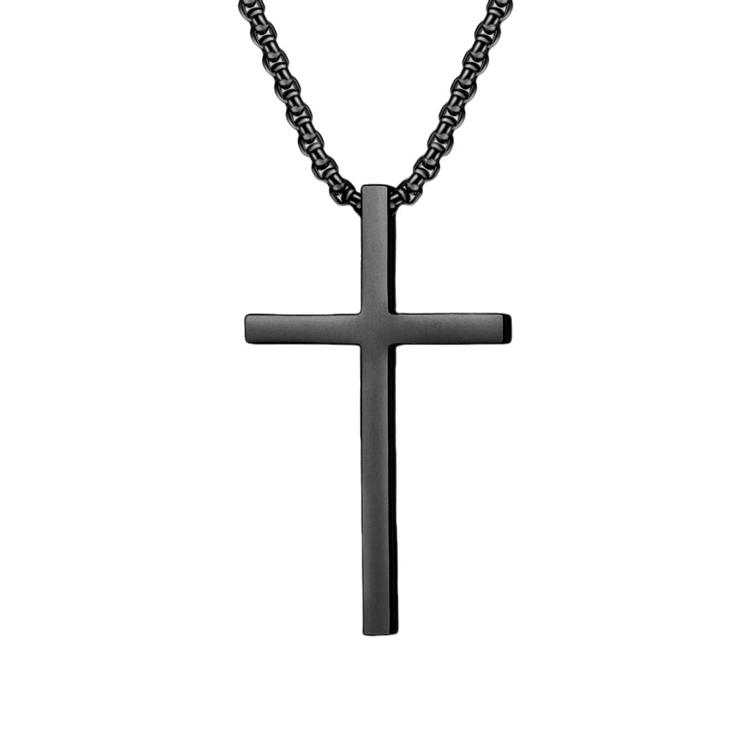 Wholesale European American Style Stainless Steel Cross Pendant Unisex Simple Chic Jewelry Accessory