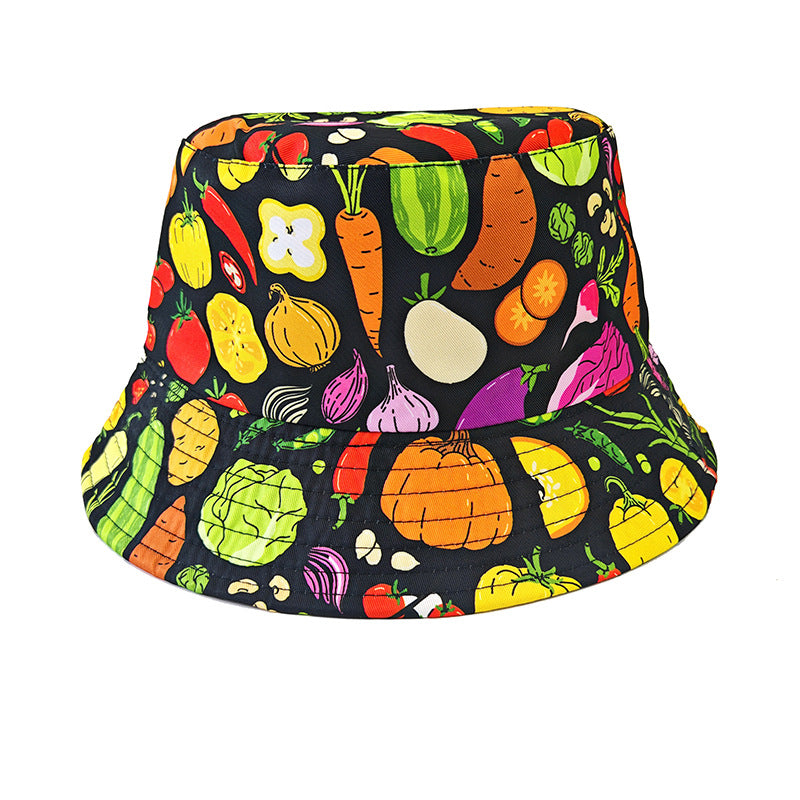 Wholesale Pastoral Print Reversible Bucket Hat,  Wide Brim Sun Protection Fashion Accessory for Outdoor,  Gift Boutique Resale