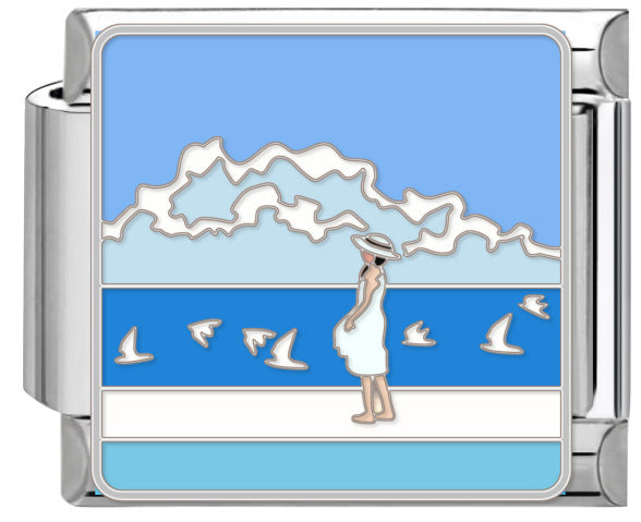 Wholesale Ocean Italian Charms
9mm Italian Charm Starter Bracelets DIY square Single Section Creative Stainless Steel Composable Bracelet