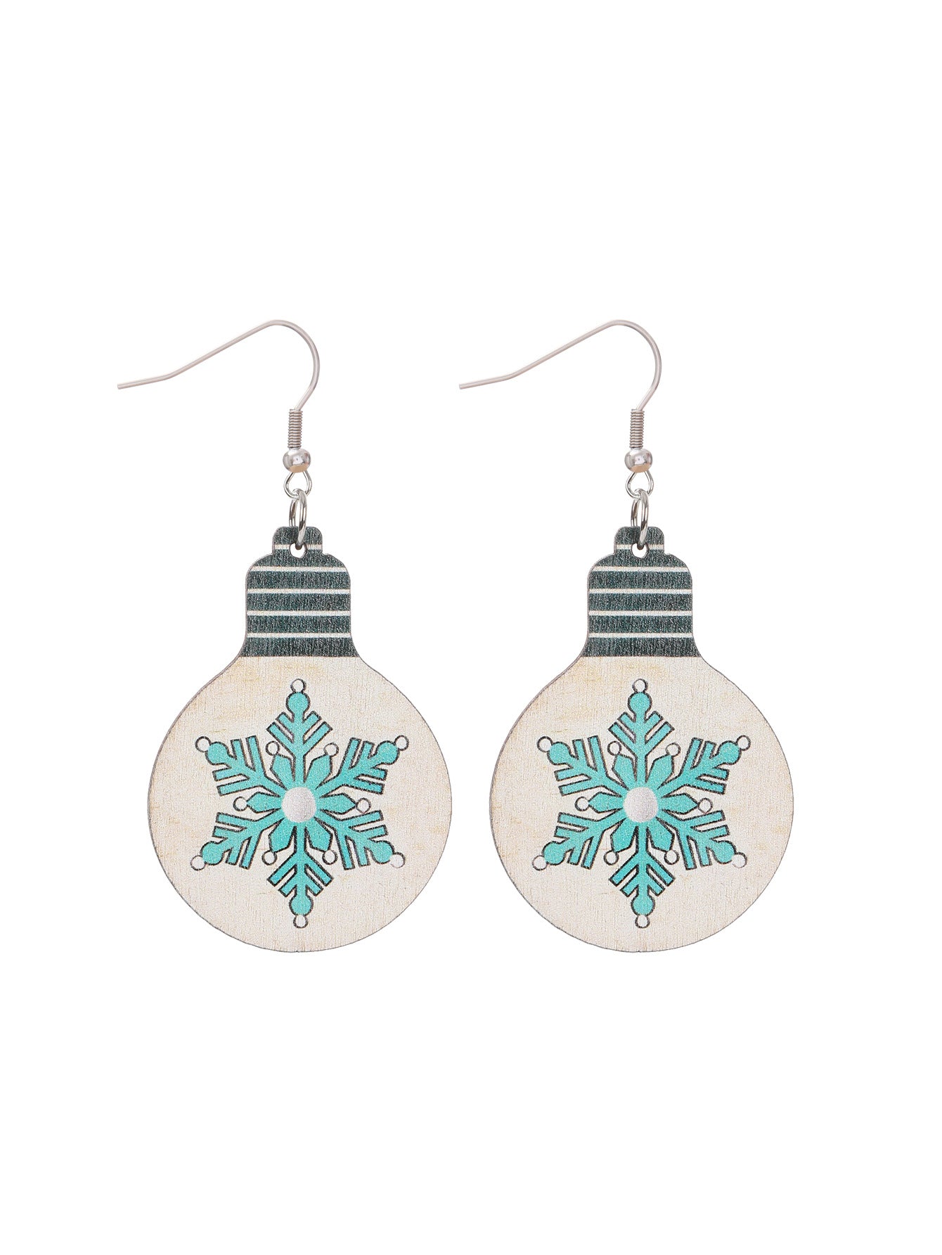 Wholesale Christmas Party Cute Snowman Christmas Tree Cartoon Wooden Earrings