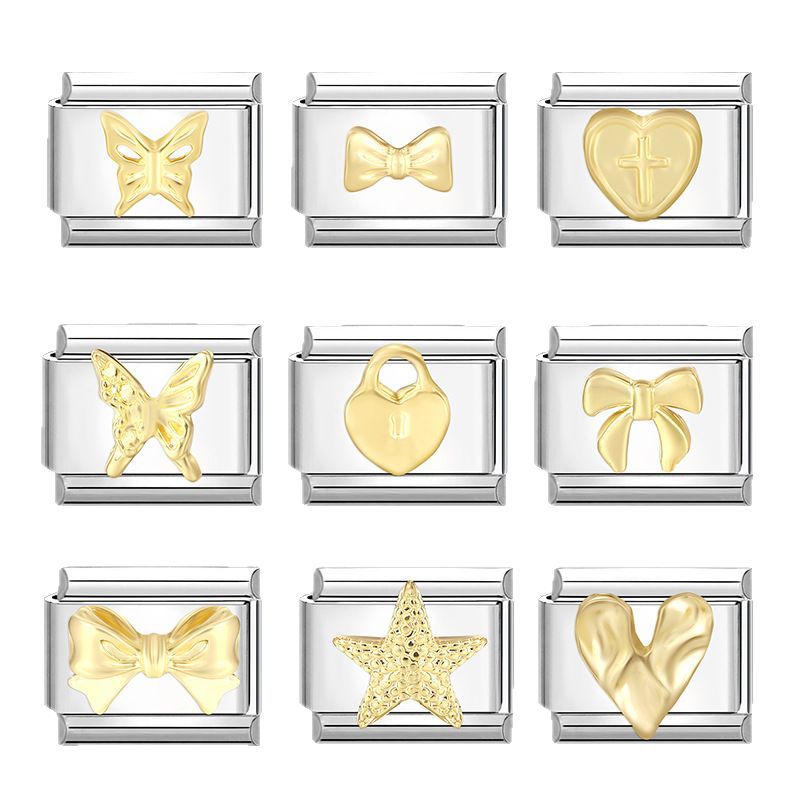 Wholesale Italian Charm Bracelet 9mm DIY Splicing Cute Creative Stainless Steel Composable Bracelet