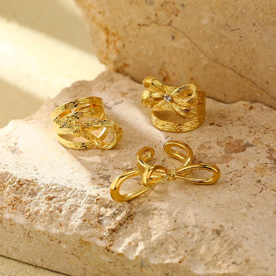 Wholesale multi-layer braided metal geometric exaggerated rings