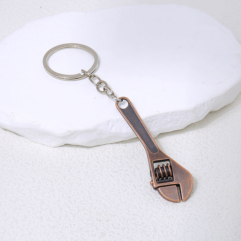 Wholesale Movable mini wrench tool metal zinc alloy keychain