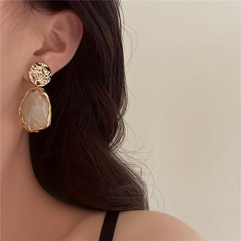 Wholesale Irregular Texture Earrings Geometric Shape Everyday Jewelry Accessory