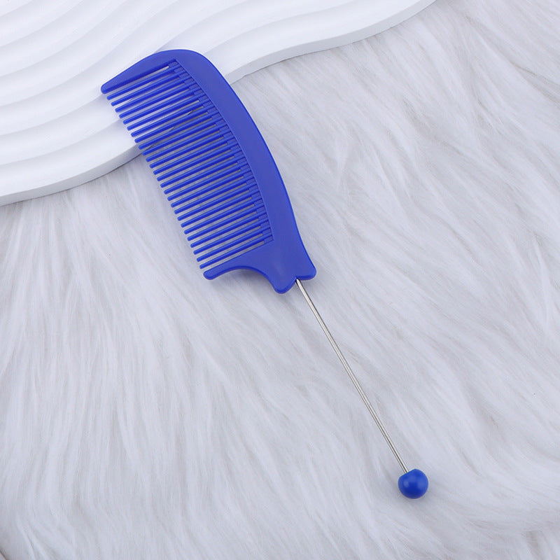 Wholesale DIY Beadable Comb,  Plastic Pointed-Tail Comb,  Home/ Salon Style Curved Comb,  Fine-Tooth Hair Smoothing Comb,  Hair Styling Tool