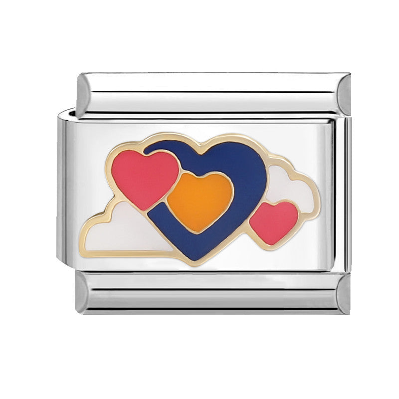 Wholesale 9mm Italian Charm Starter Bracelets DIY square Single Section Creative Stainless Steel Composable Bracelet