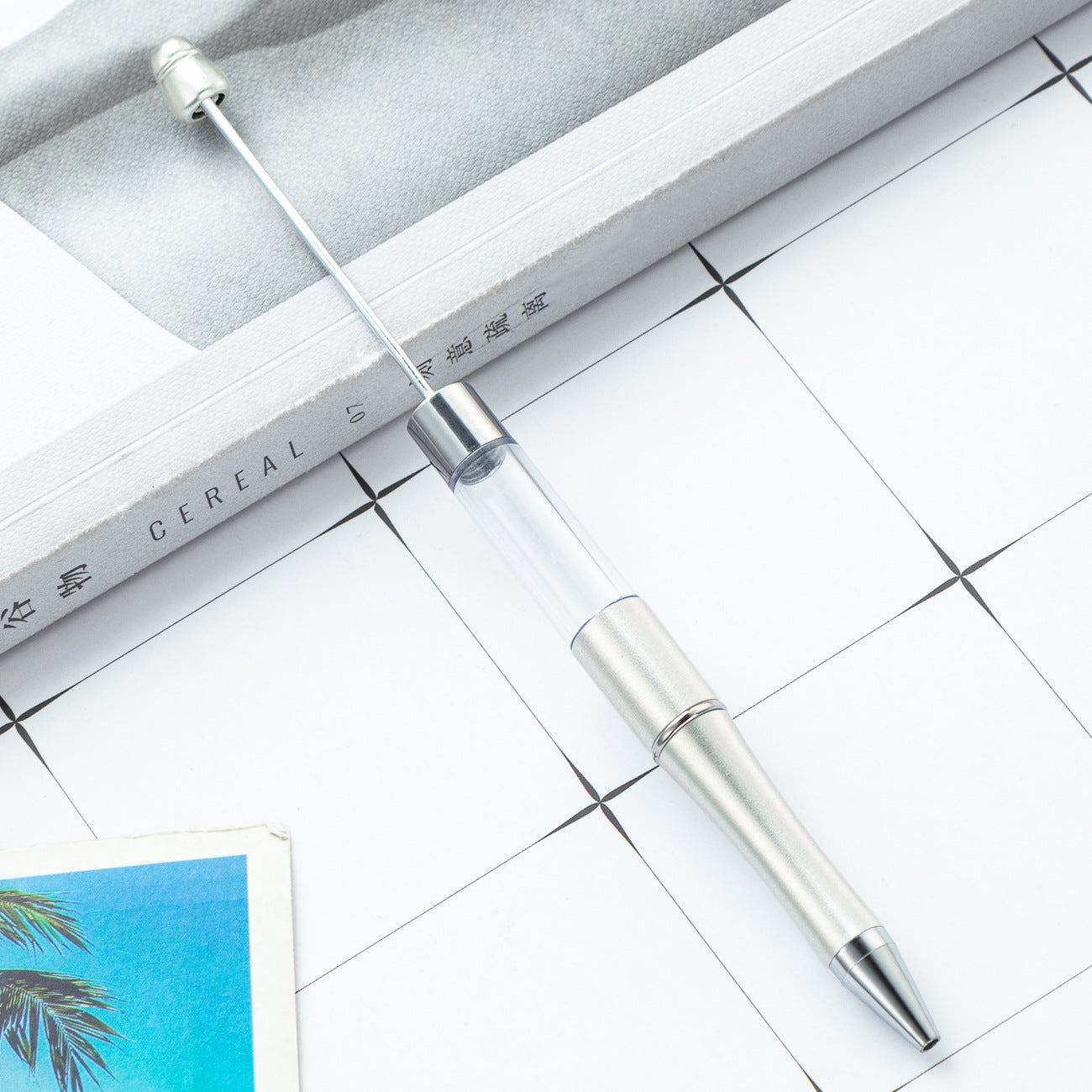 Wholesale Beadable Pens Plastic Empty Tube Bead Pen DIY Pen DIY Beadable ACC-PN-HuaH047