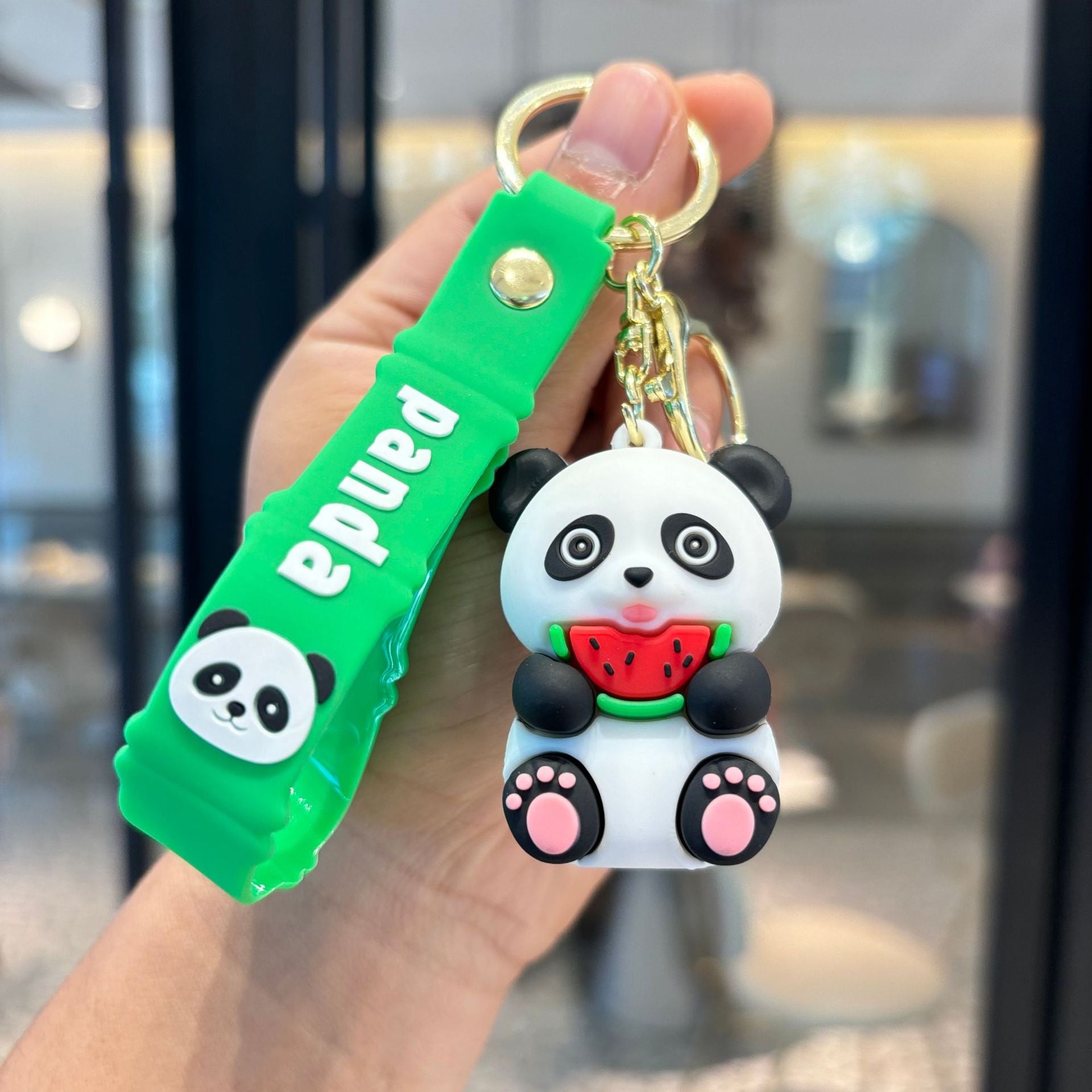 Wholesale Cartoon Little Panda Keychain Pendant Pvc Panda Doll Keychain