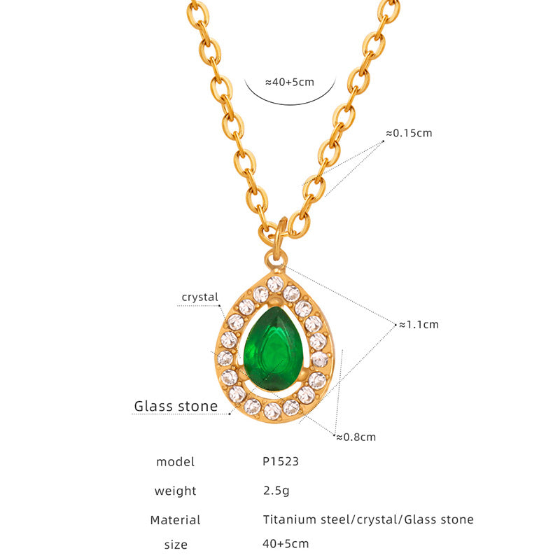 Wholesale Freshwater Pearl Necklace Love Heart Pendant Jewelry Titanium Steel Necklace Set ACC-NE-OMK002