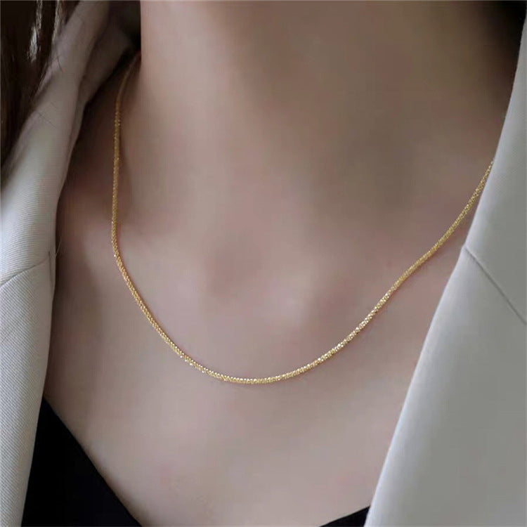Wholesale  Simple 925 Necklace Sparkling Clavicle Chain
