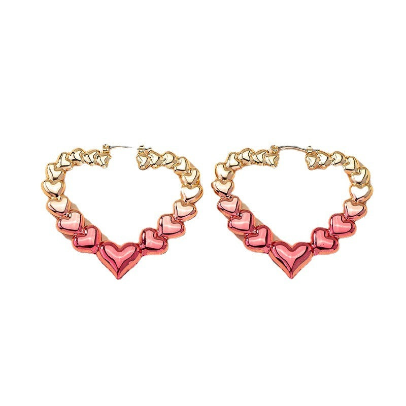 Wholesale metal  color matching big ear ring earrings