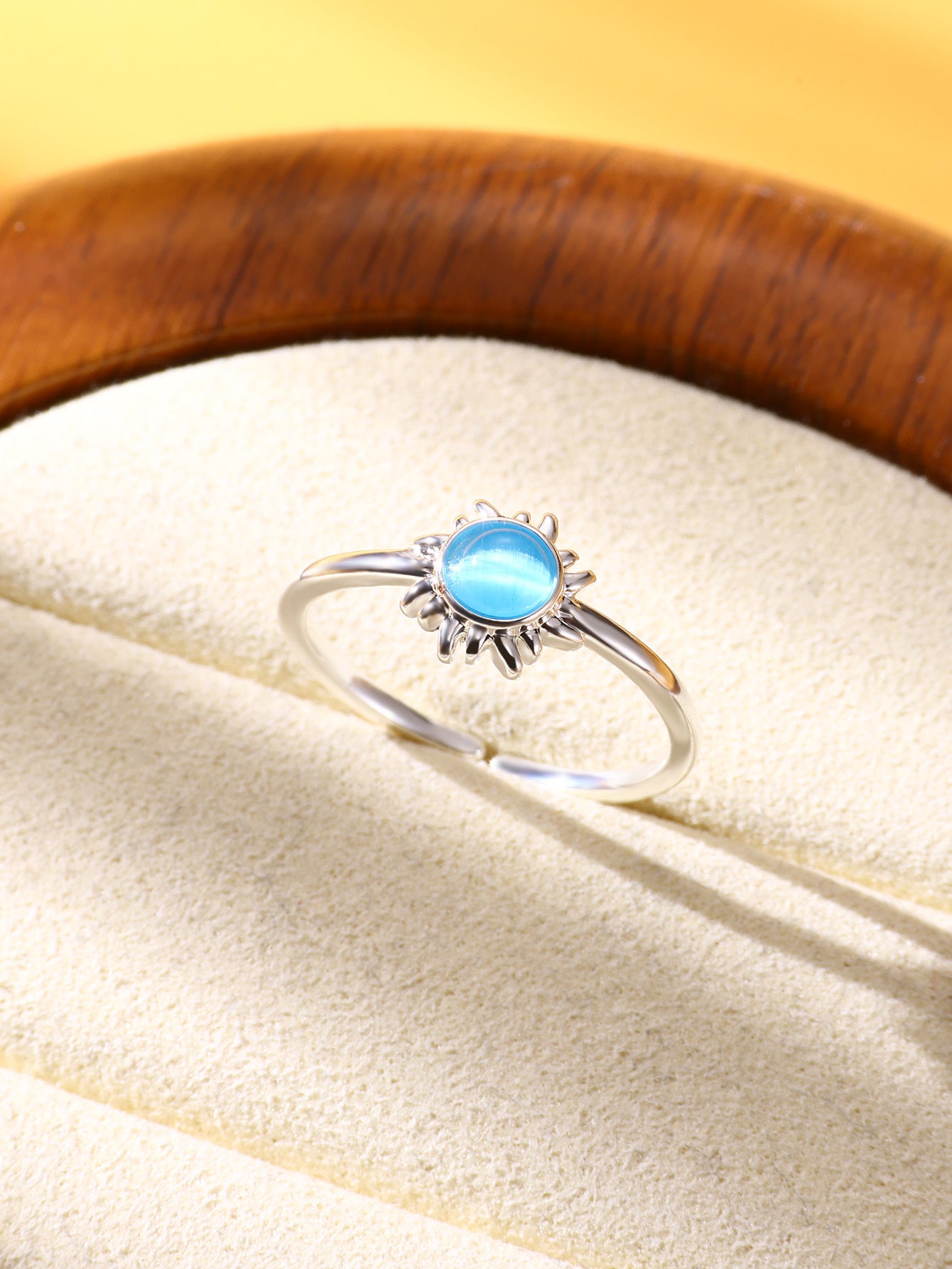 Wholesale Stainless steel moonstone ring