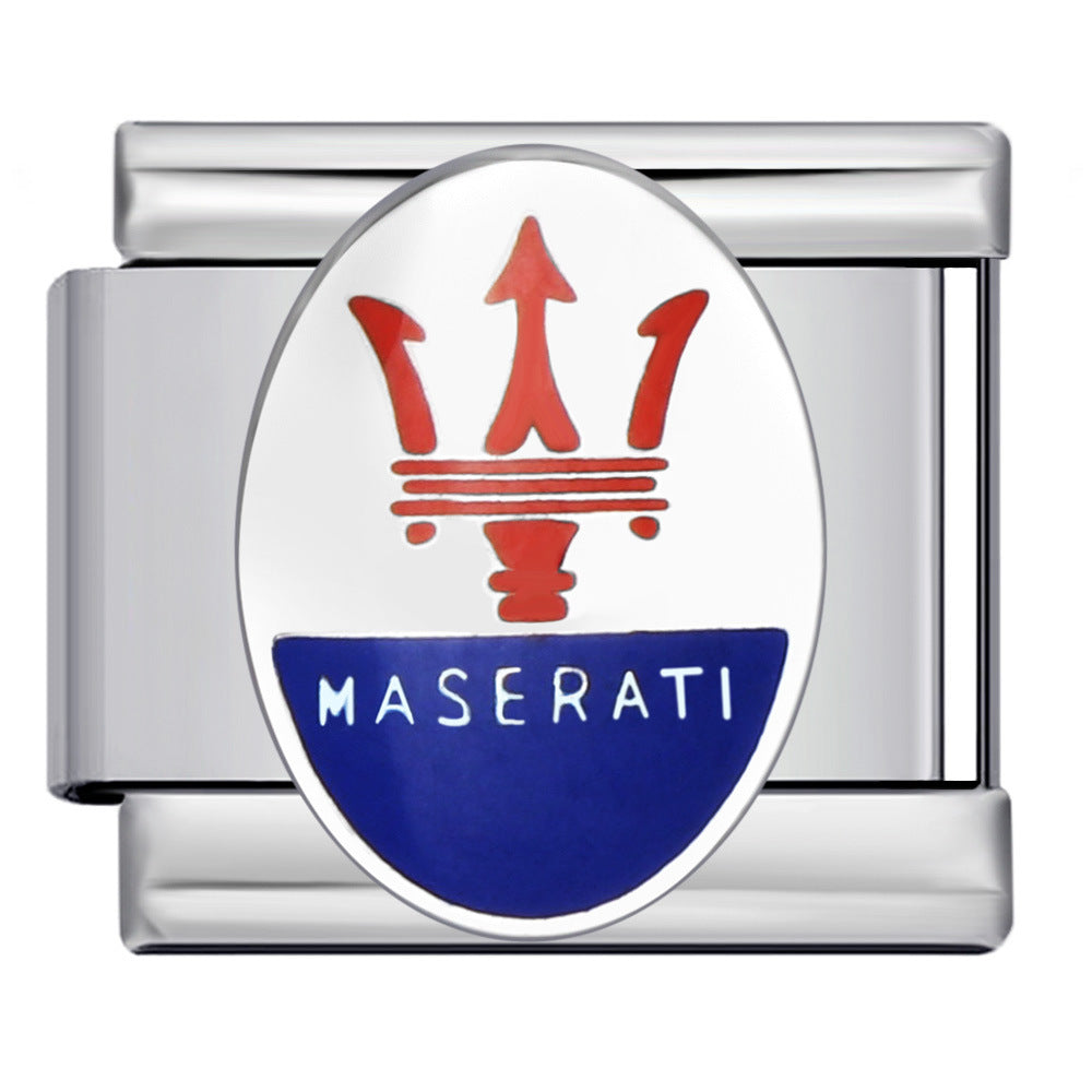 Wholesale Italian Charm Bracelet 9mm DIY Car Logo Series   Creative Stainless Steel Composable Bracelet