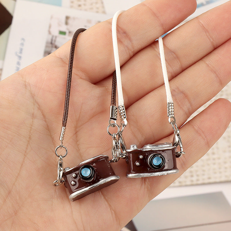 Wholesale Cute cartoon camera keychain pendant doll accessories