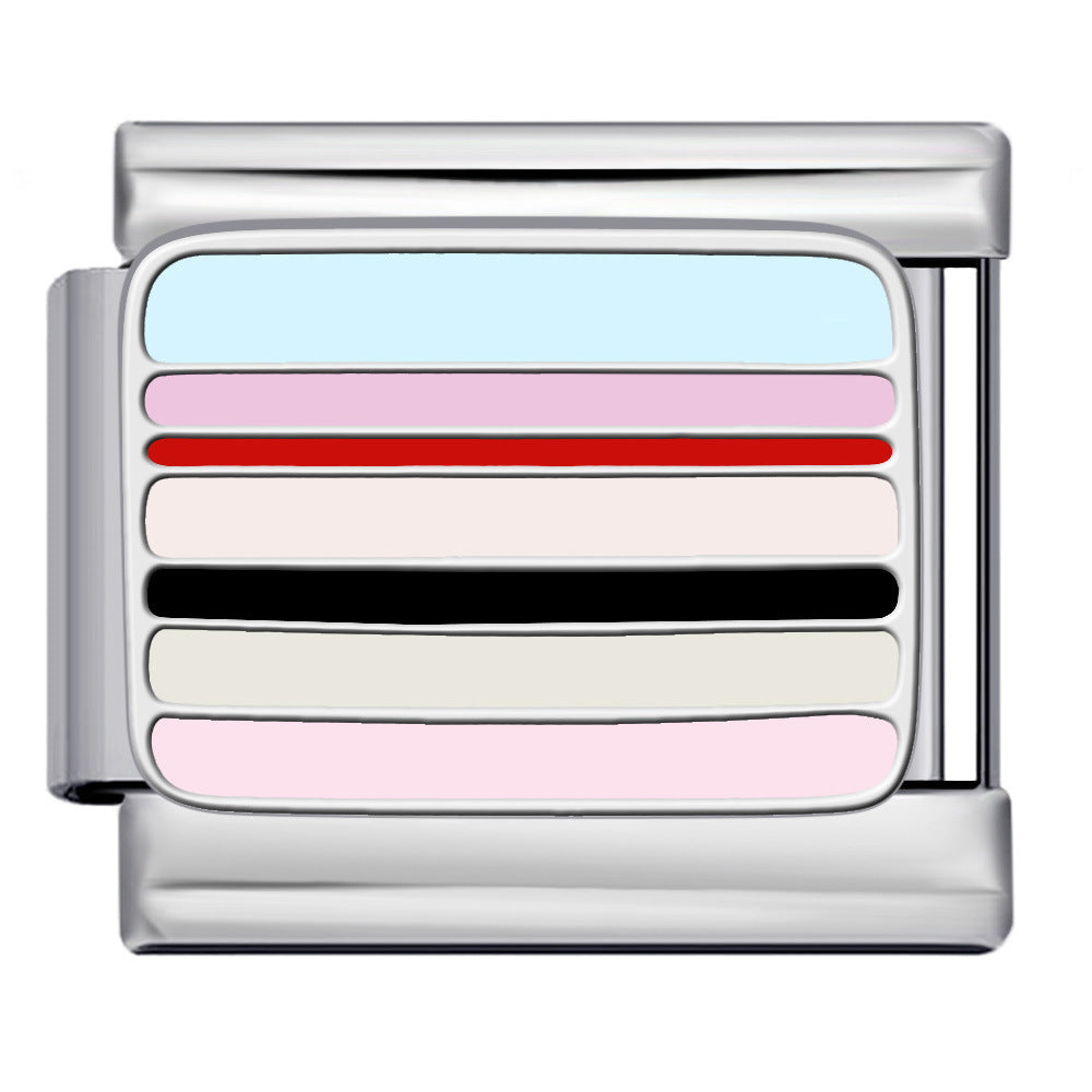 Wholesale  Italian Charm Bracelet 9mm DIY Welded Oil DripCreative Stainless Steel Composable Bracelet