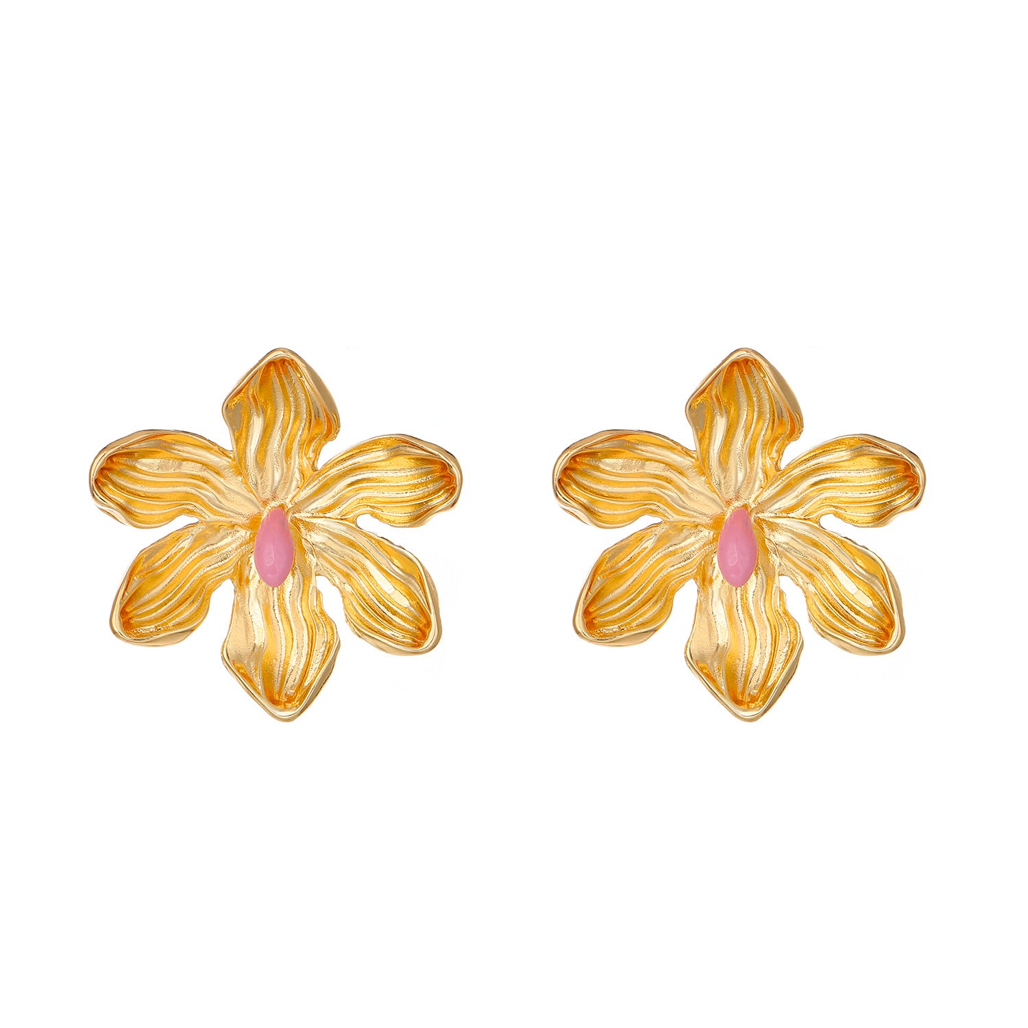 Wholesale Exaggerated Colorful Alloy Flower Earrings ACC-ES-MY019