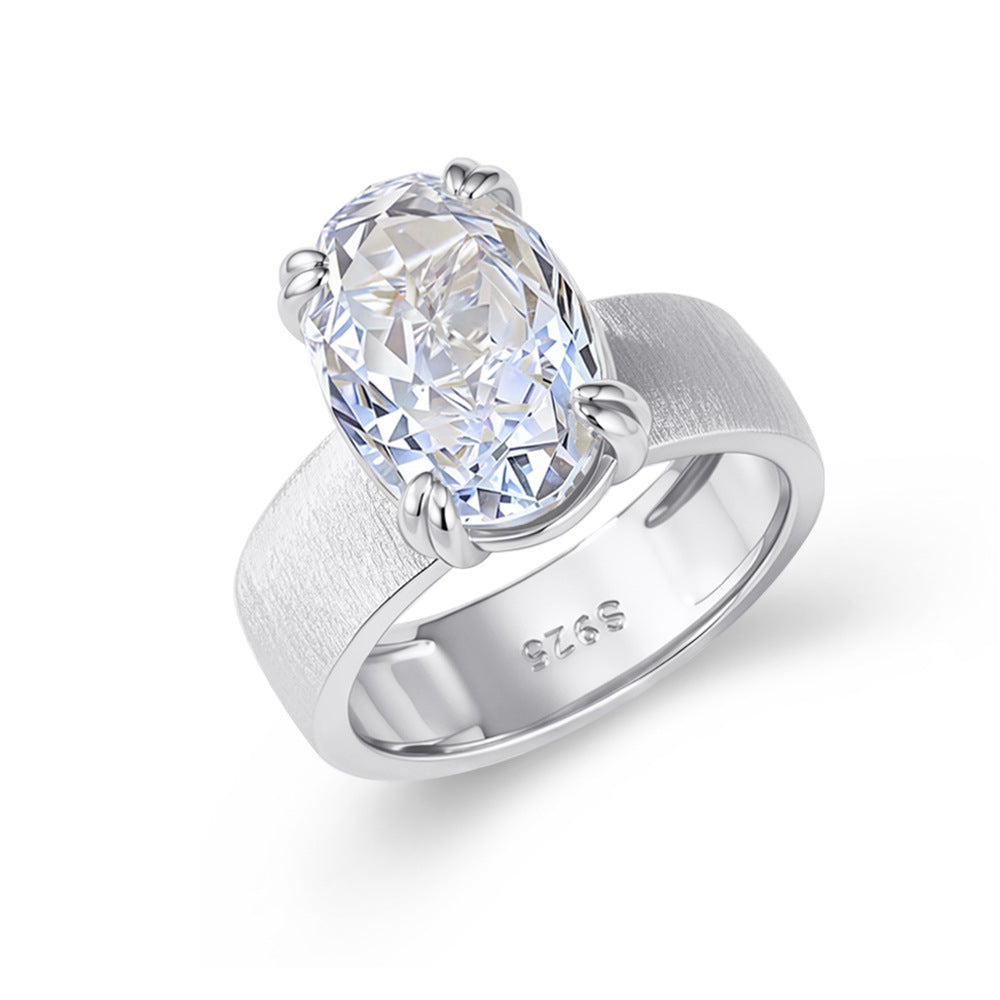 Wholesale Ice Cut Zircon Geometric Ring 925 Silver Women S Stackable Wedding Band Fashion Jewelry Accessory For Boutique Resale And Everyday Wear