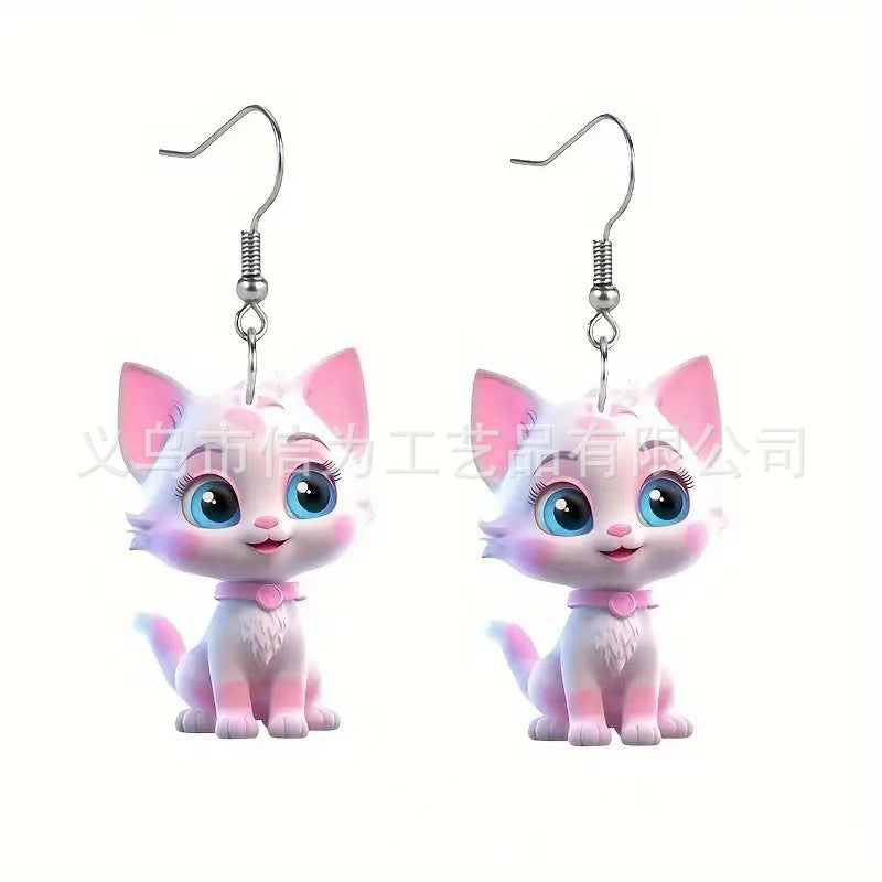 Wholesale Cute cartoon cat earrings