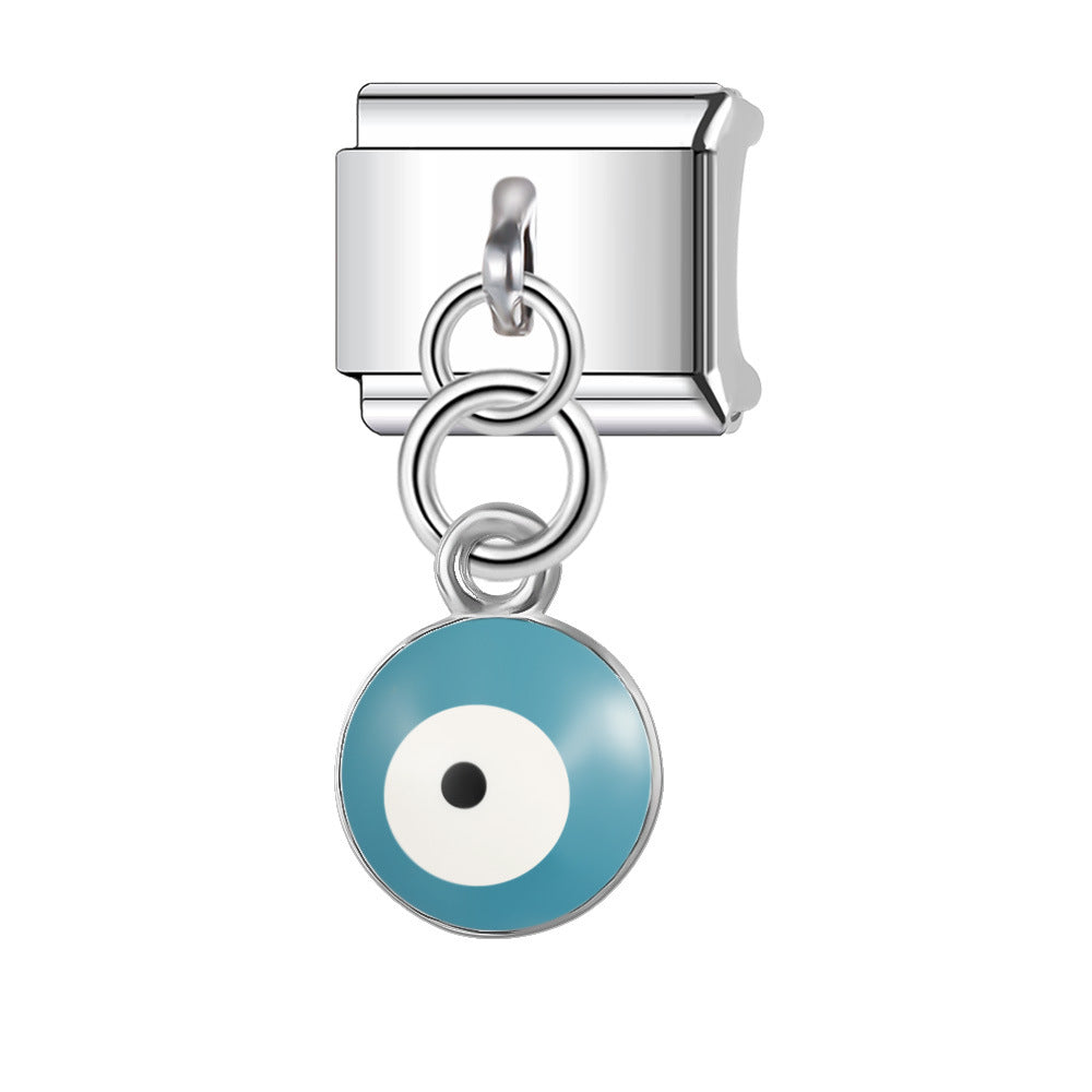 Wholesale Italian Charm Bracelet 9mm DIY Splicing Eyes Stainless Steel Composable Bracelet