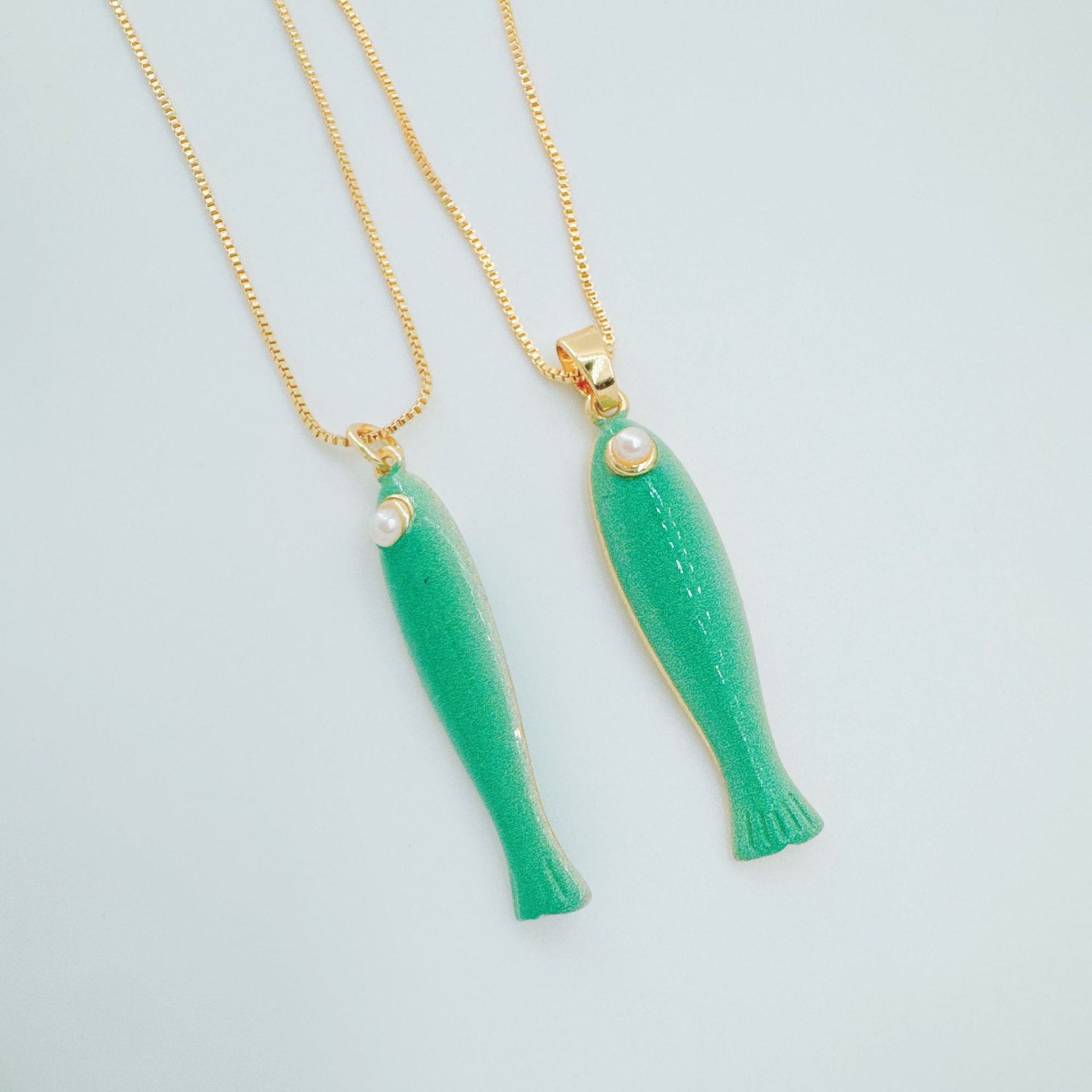 Wholesale Ocean Series Fish Pendant Gold Plated Copper DIY Jewelry Accessory