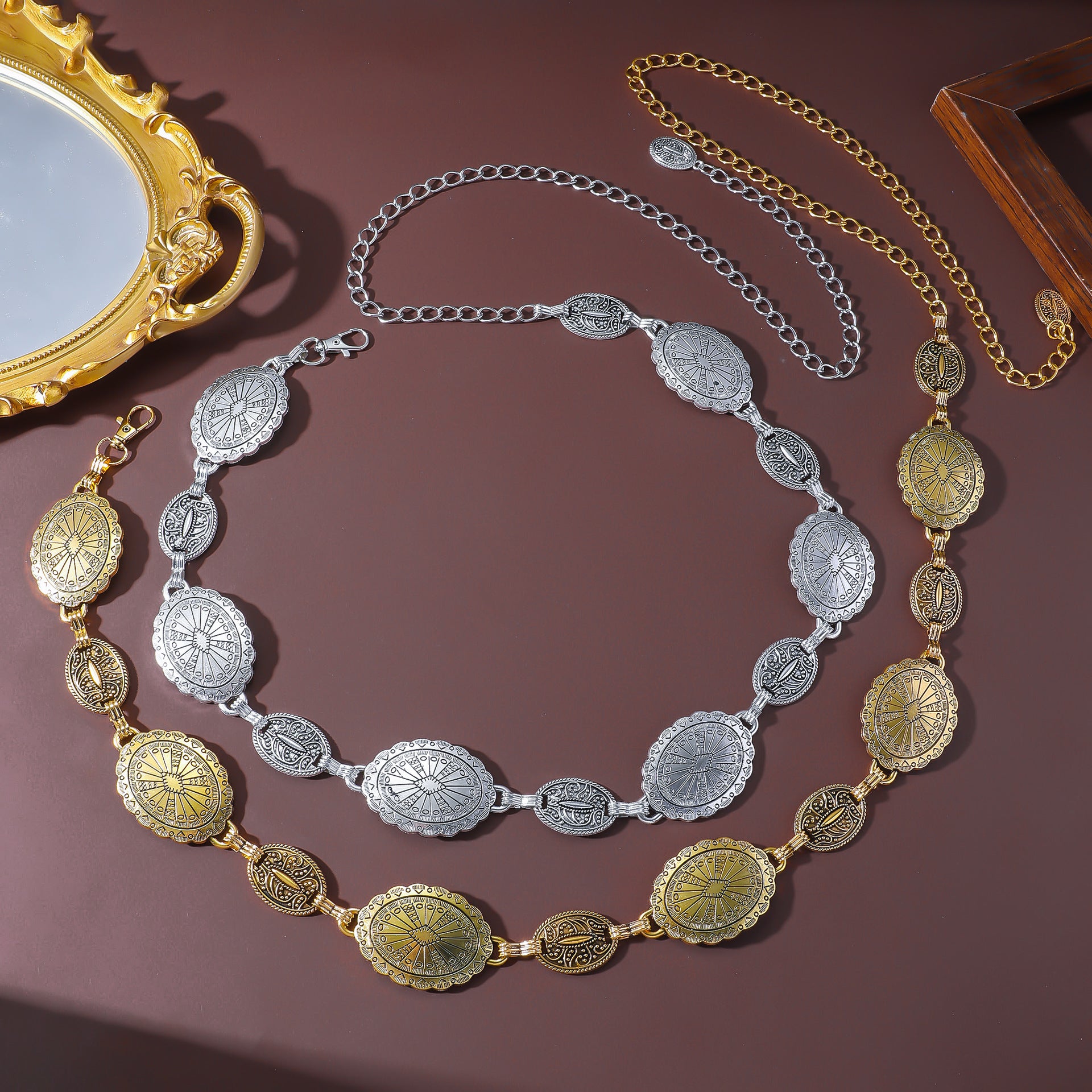 Wholesale Retro metal bohemian layered waist chain body jewelry