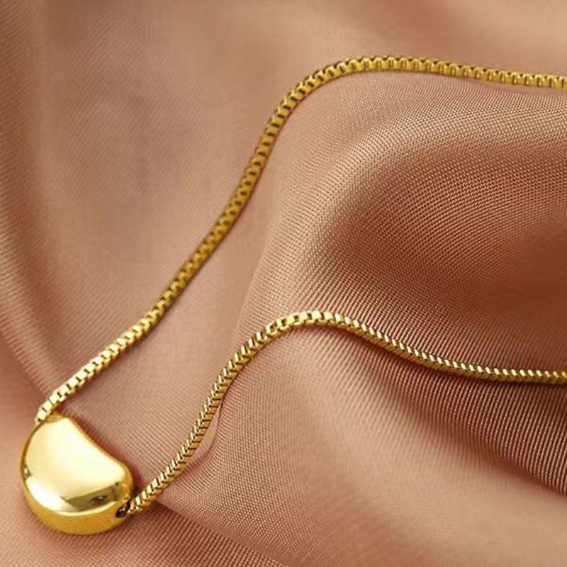 Wholesale Titanium Steel Stainless Steel Butterfly Double Ring Necklace