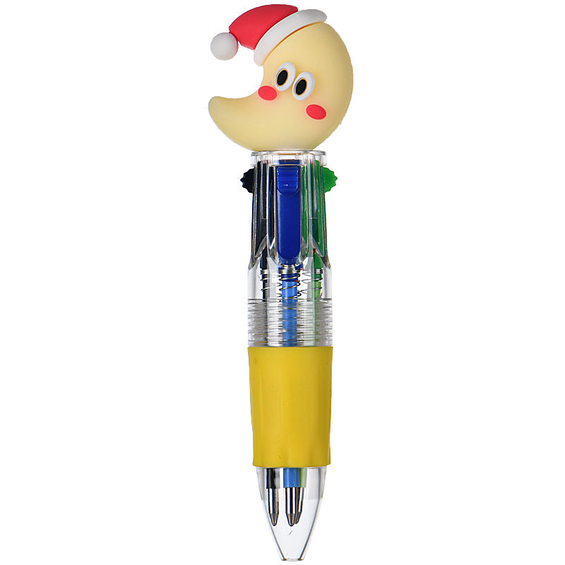 Wholesale Cute cartoon Christmas four-color ballpoint pen