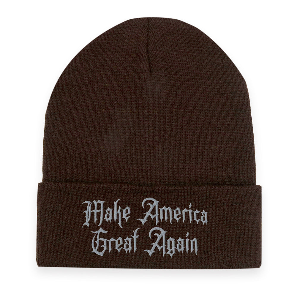 Wholesale Embroidered Gothic Dark Knitted Beanie