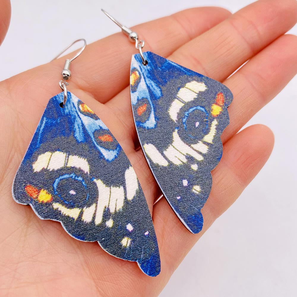 Wholesale Color Butterfly Wooden Earrings Heart Earrings