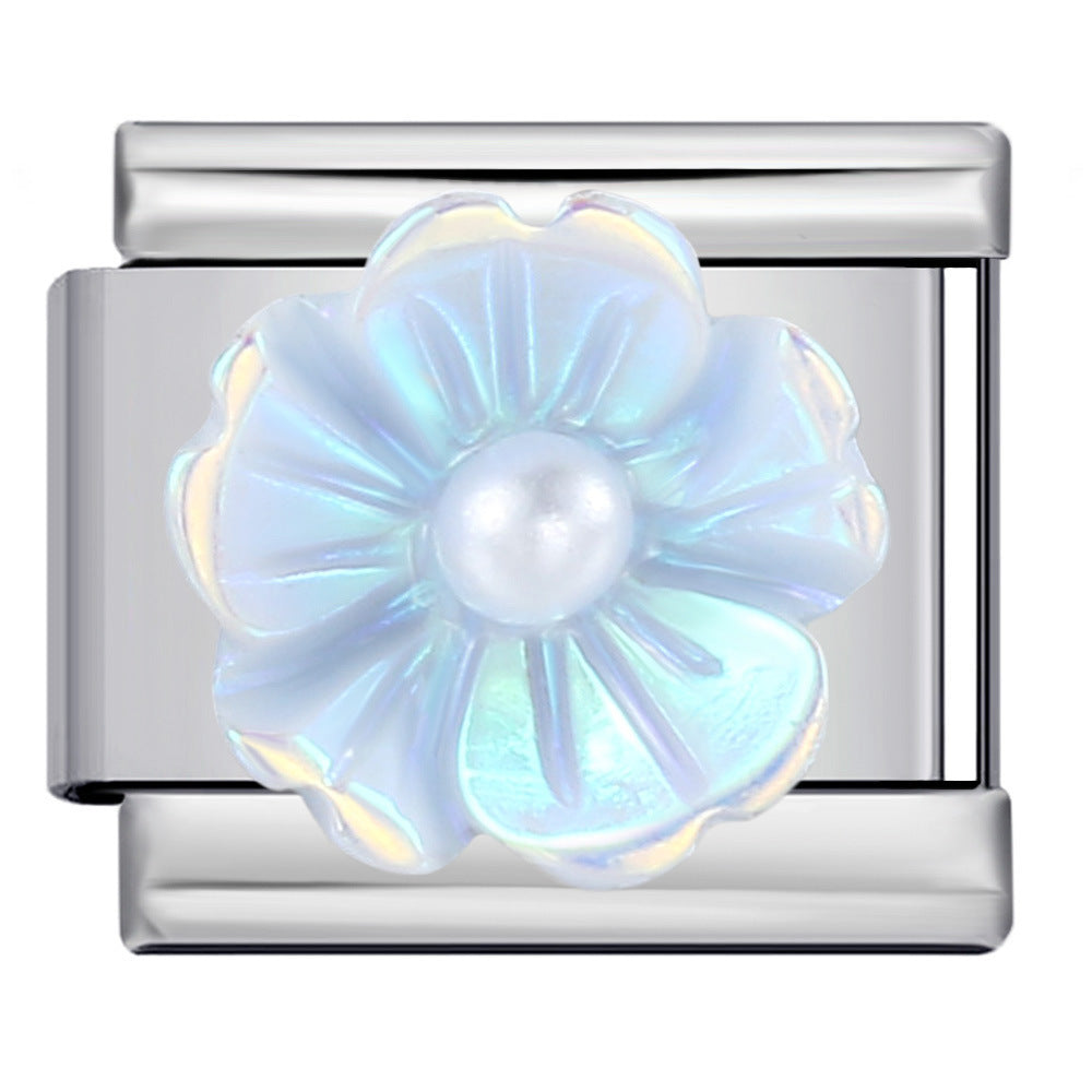 Wholesale Italian Charm Bracelet 9mm DIY Floral World  Creative Stainless Steel Composable Bracelet