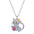 Wholesale  cute color cat diamond pendant simple jewelry  necklace