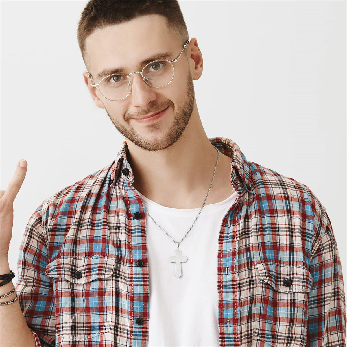 Wholesale  cross Stainless steel necklace