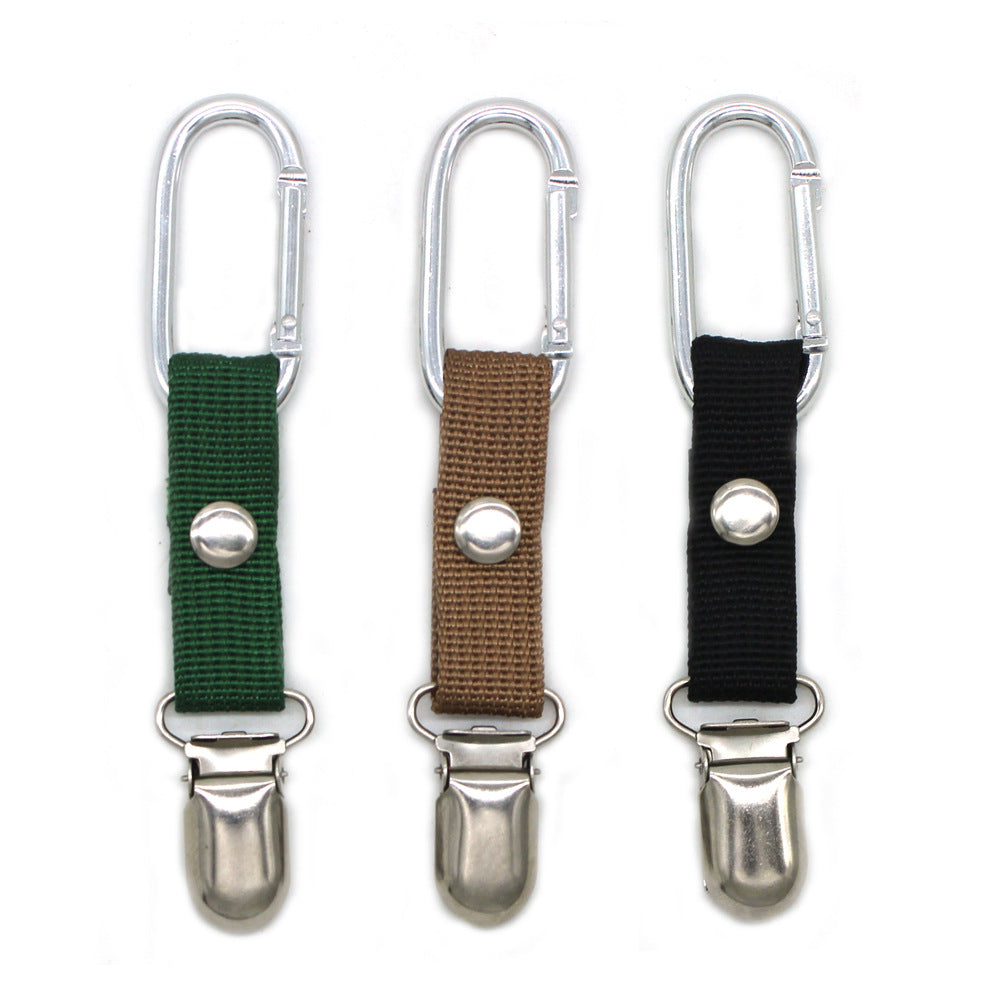 Wholesale Carabiner Travel Hat Storage Clip Outdoor Portable Bag Hanging Buckle Headscarf Hat Clip ACC-HP-LvFeng001