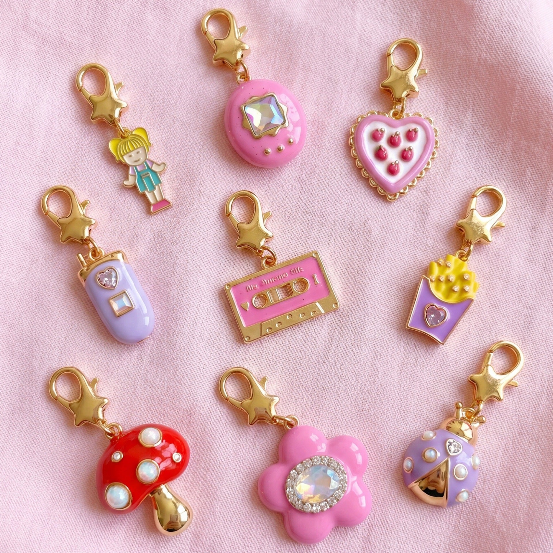 Wholesale Animal Kingdom Cartoon Heart Pendant Rabbit Deer Lamb Squirrel 18K Gold Plated Copper Chic Fashion Accessory For Resale Or Gift