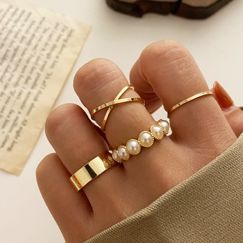 Wholesale Star,  Moon,  Heart,  Leaf,  Geometric 10-Piece Ring Set